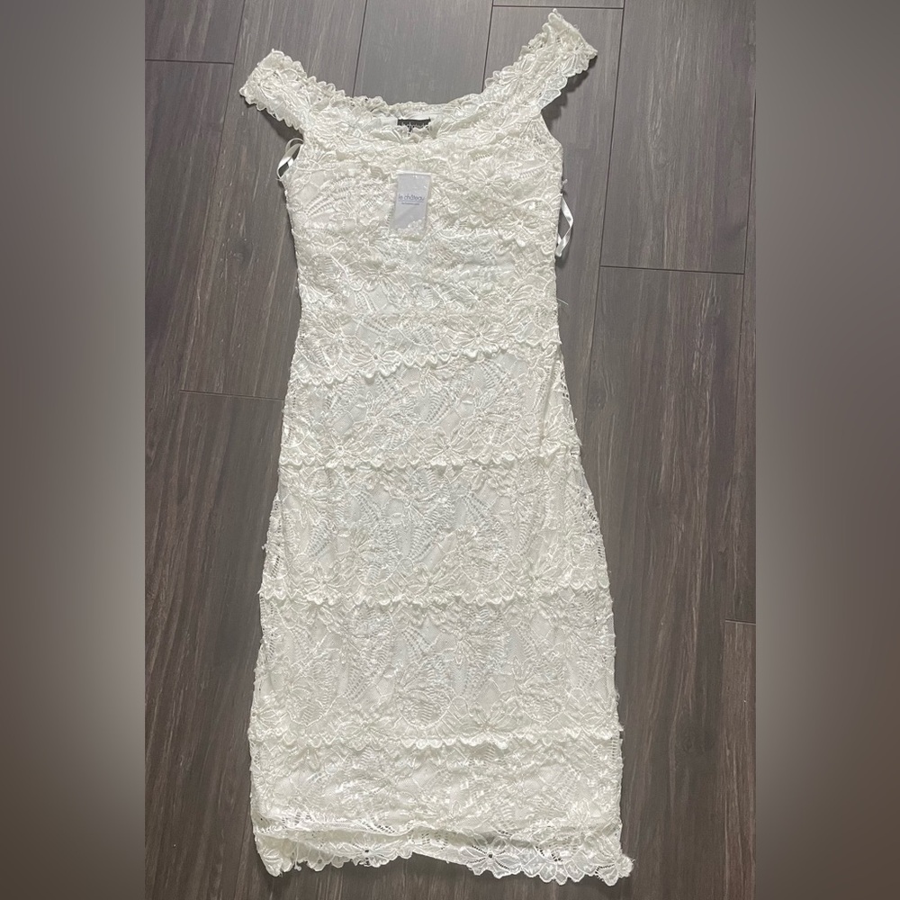 Le chateau white/ivory beaded dress